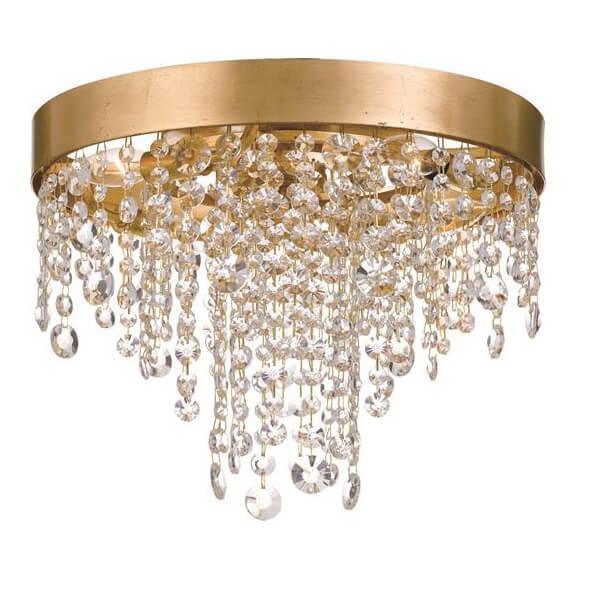 Golden Crystal Rainfall Ceiling Mount - Belle Escape