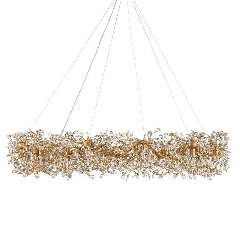 Golden Crystal Wreathe Chandelier - Belle Escape