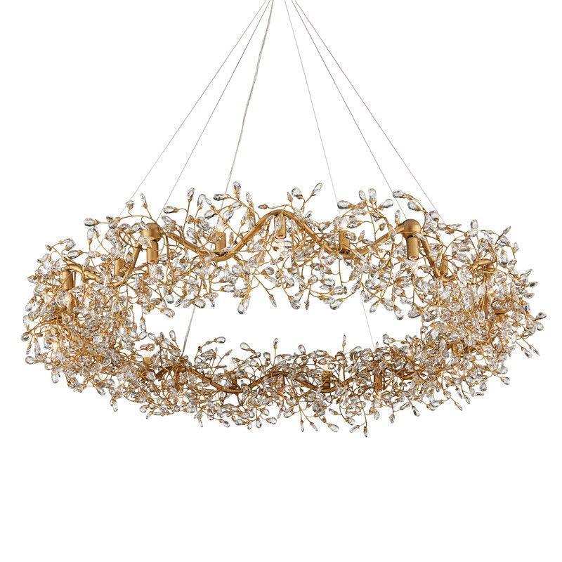 Golden Crystal Wreathe Chandelier - Belle Escape