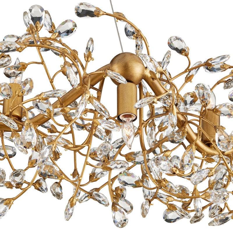 Golden Crystal Wreathe Chandelier - Belle Escape
