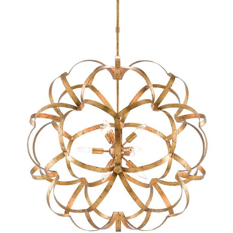 Golden Flora Contemporary Chandelier - Belle Escape