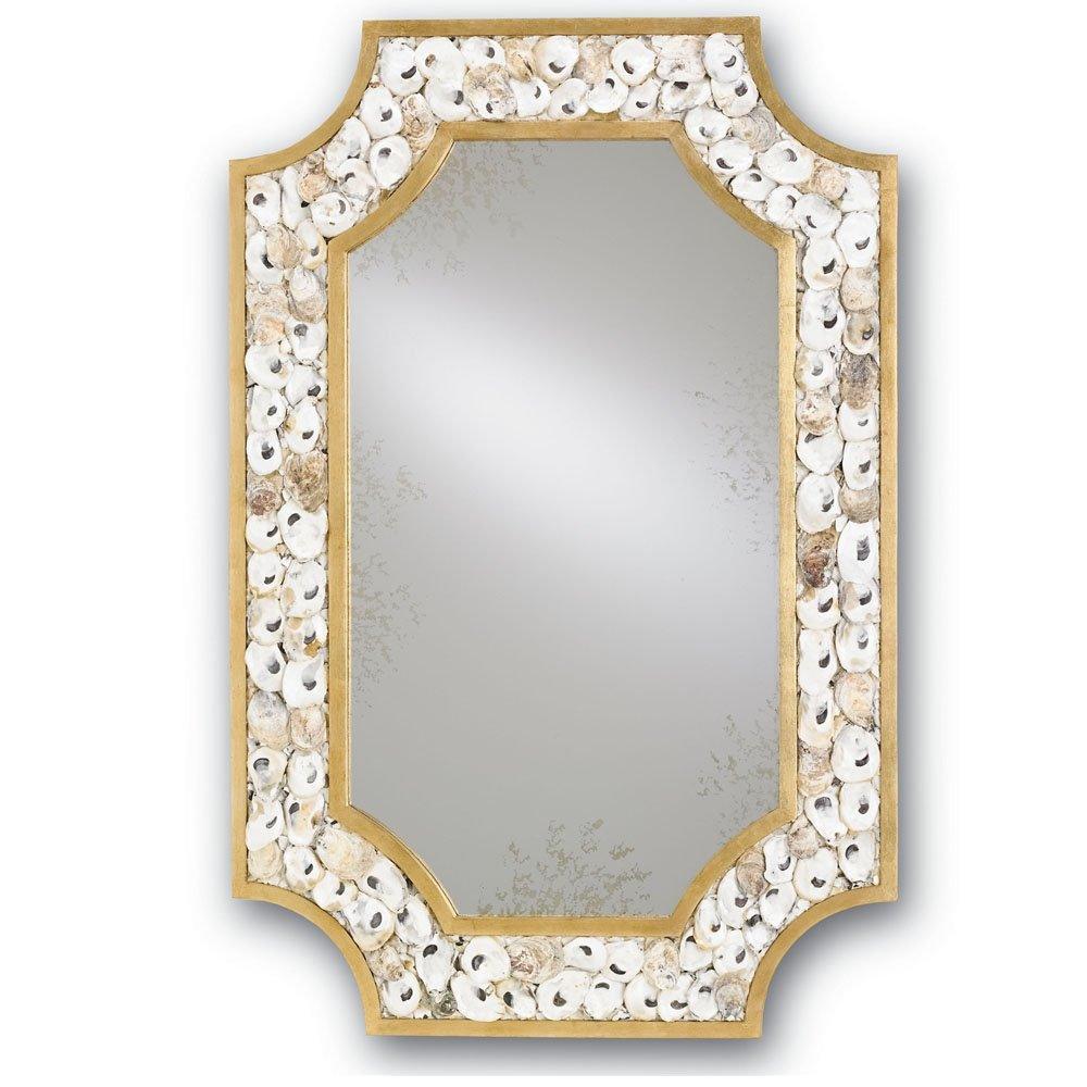 Golden Oyster Shell Encrusted Mirror - Belle Escape
