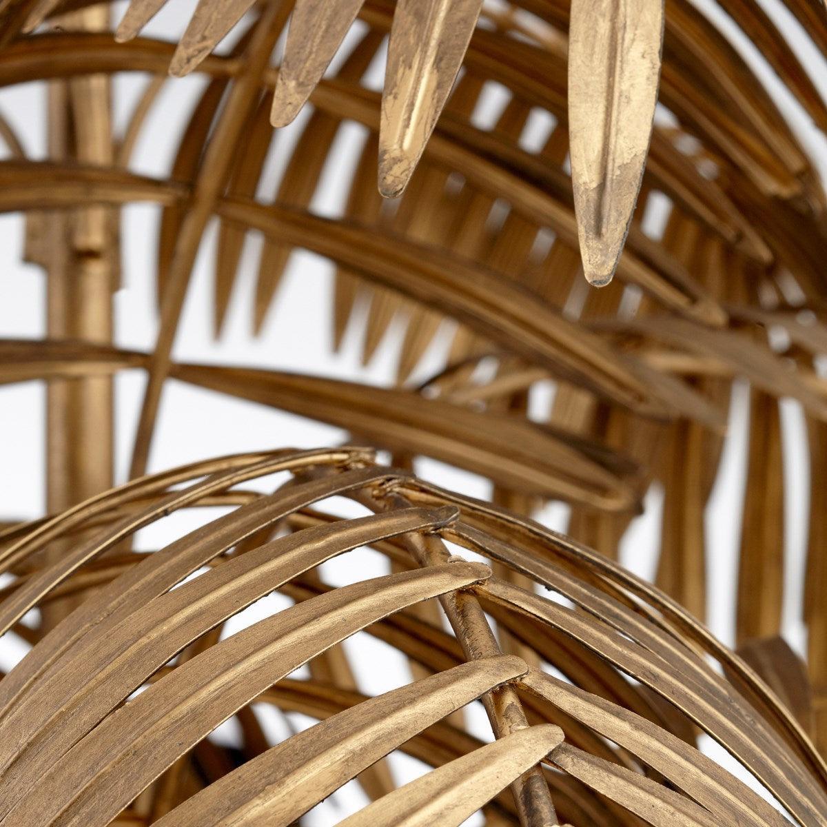 Golden Palm Metal Chandelier - Belle Escape