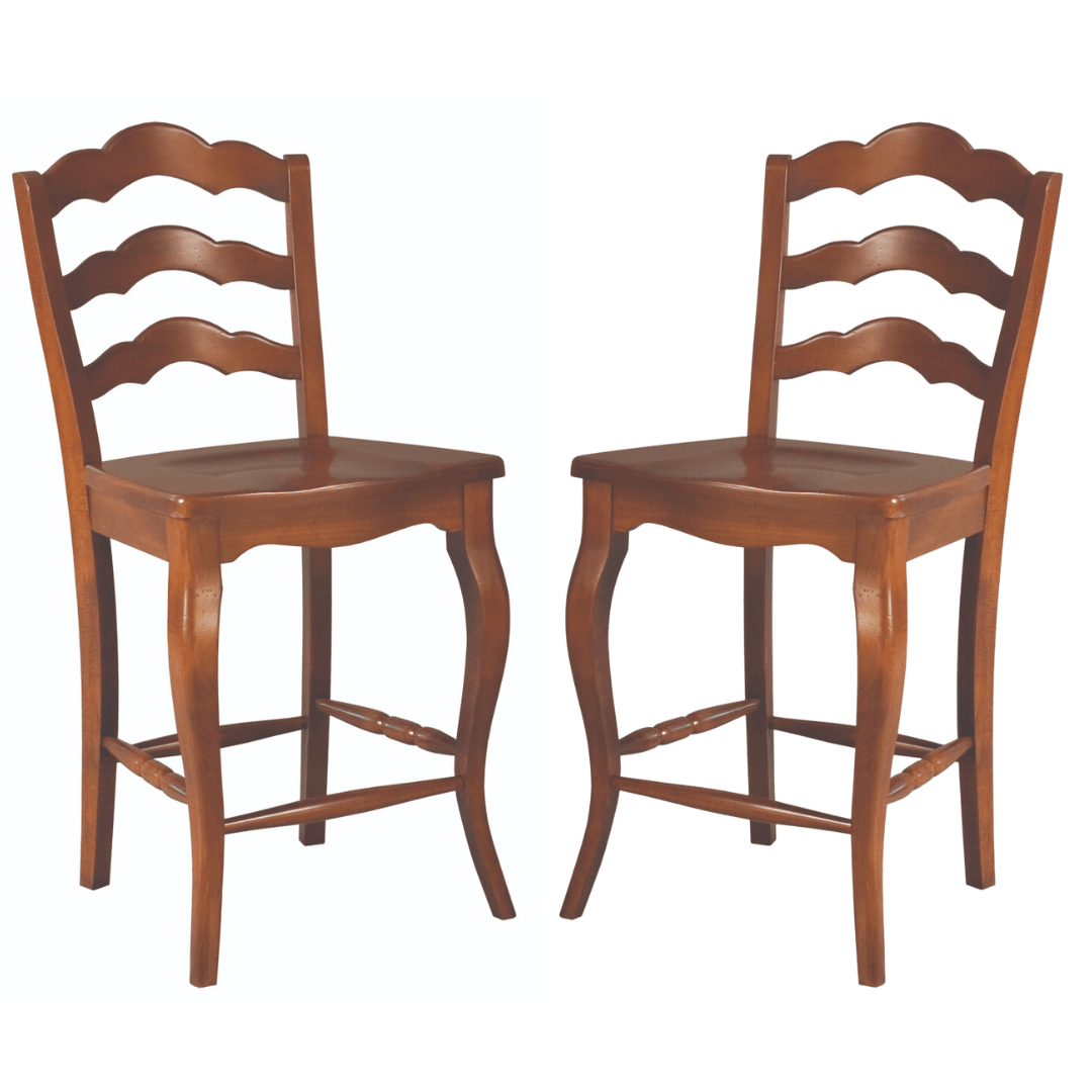 Classic French Country Ladder Back Counter Stool