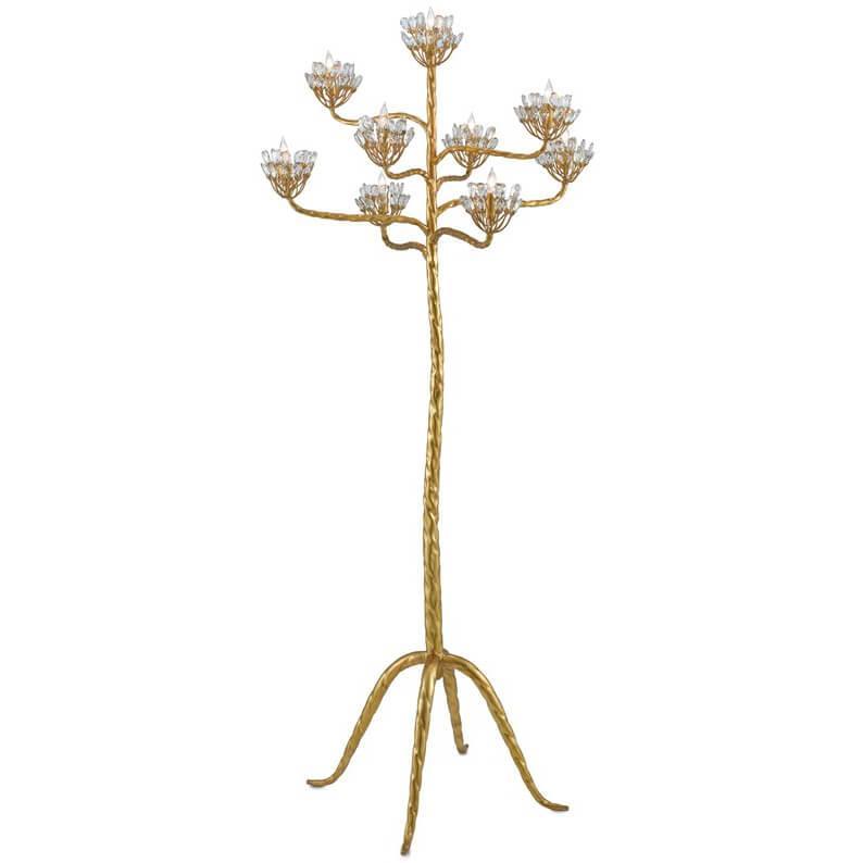 Grand Crystal Candelabra Floor Lamp - Belle Escape