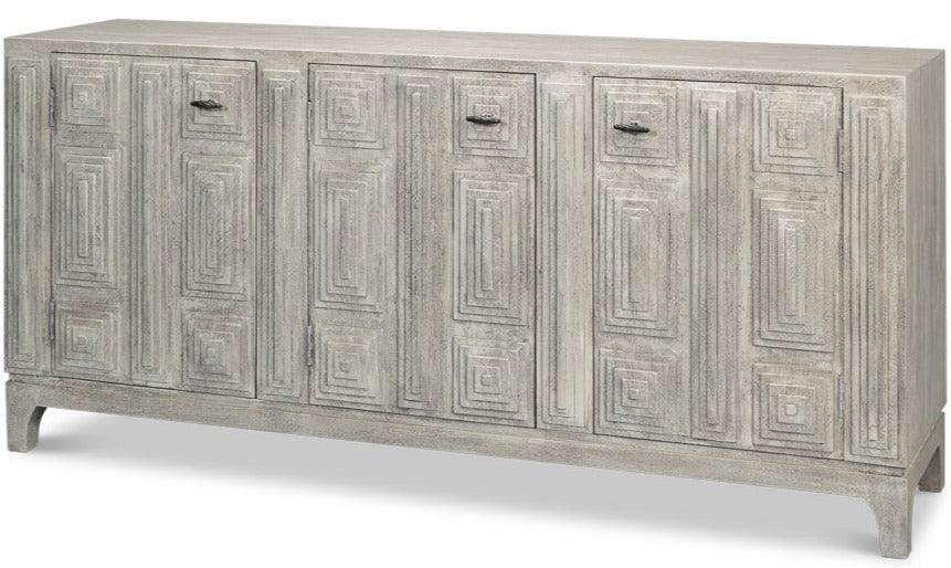 Gray Architectural Door Sideboard - Belle Escape