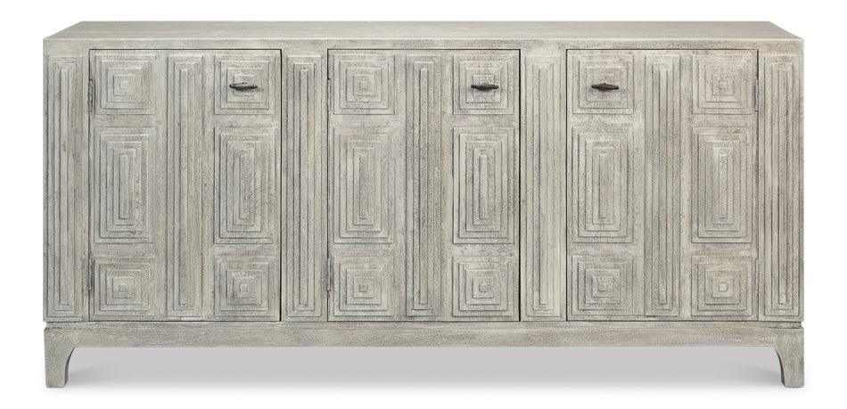 Gray Architectural Door Sideboard - Belle Escape