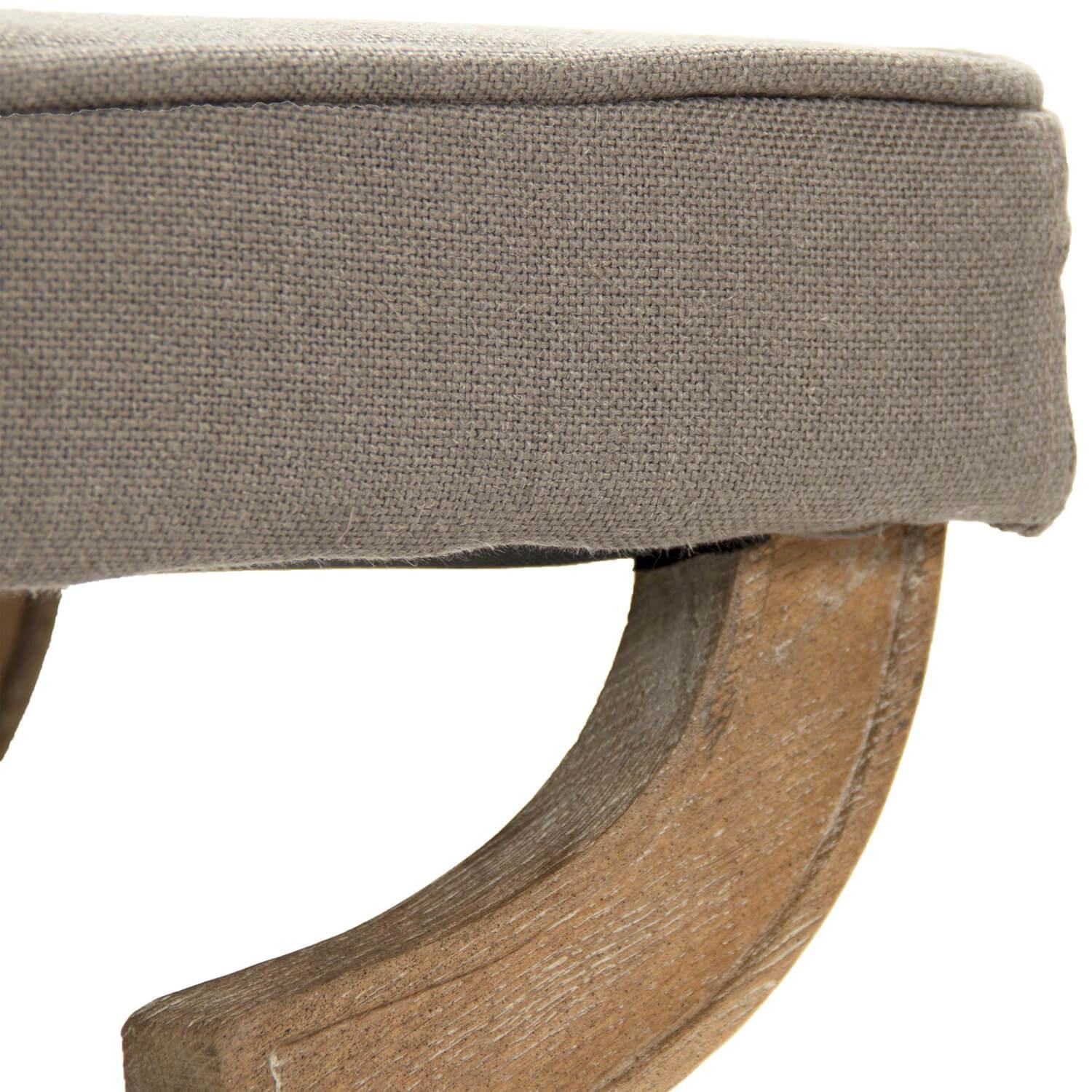 Gray Linen Crescenzo Bench - Belle Escape