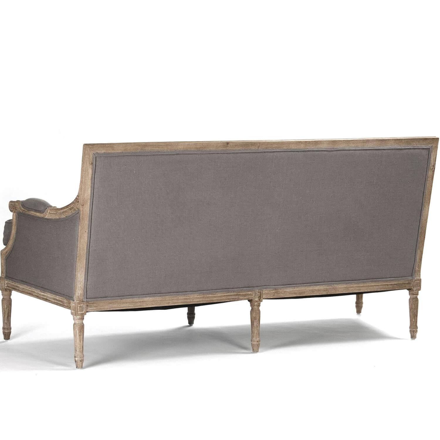 Gray Linen Louis Tufted Sofa - Belle Escape
