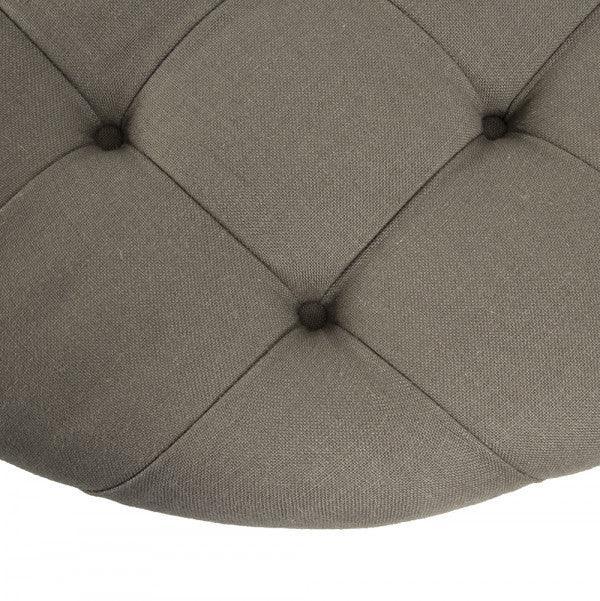 Gray Maison Tufted Round Ottoman - Belle Escape