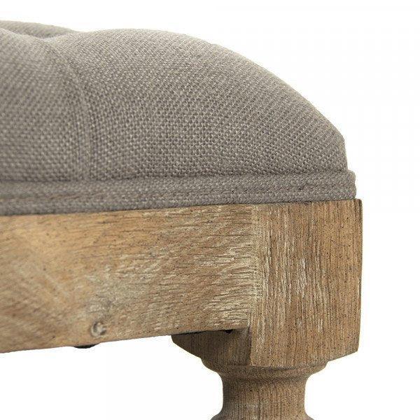 Gray Provence Square Tufted Ottoman - Belle Escape