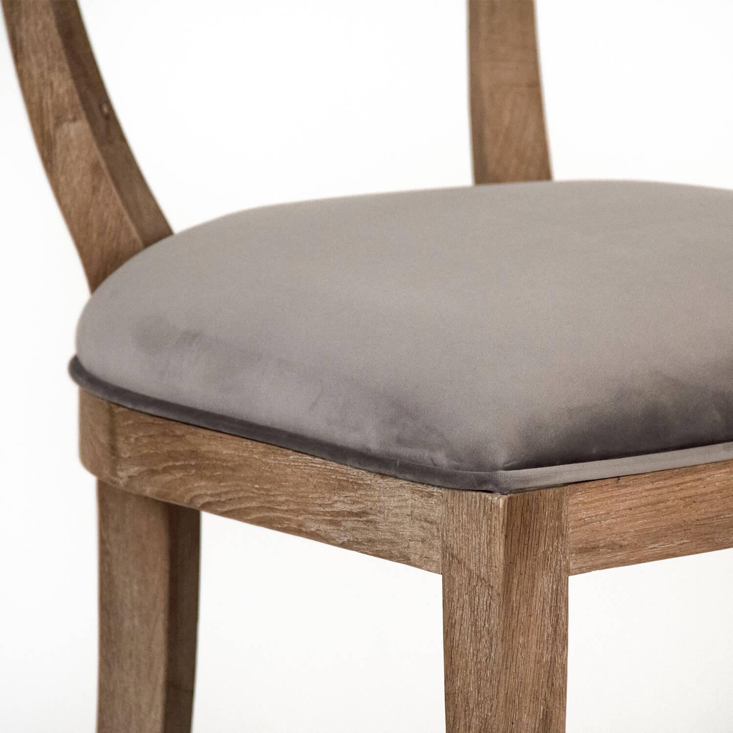 Gray Velvet Curved Back Counter Stools - Belle Escape