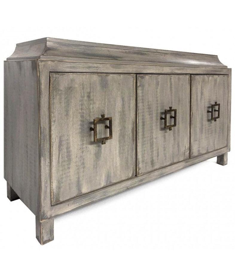 Gray Washed Farmhouse Chic Buffet - Belle Escape