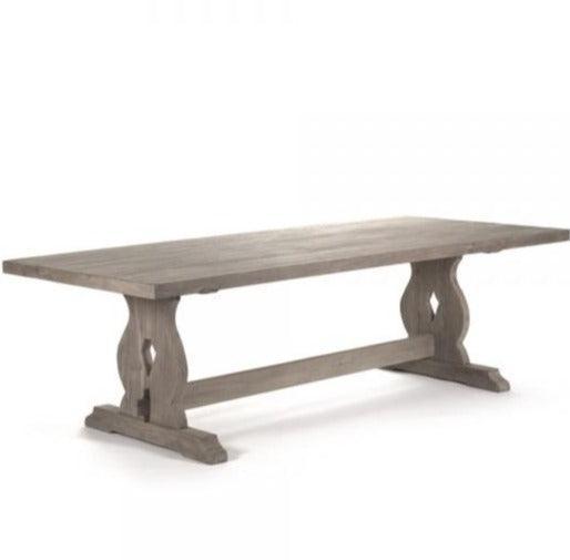 Gray Washed Farmhouse Dining Table - Belle Escape