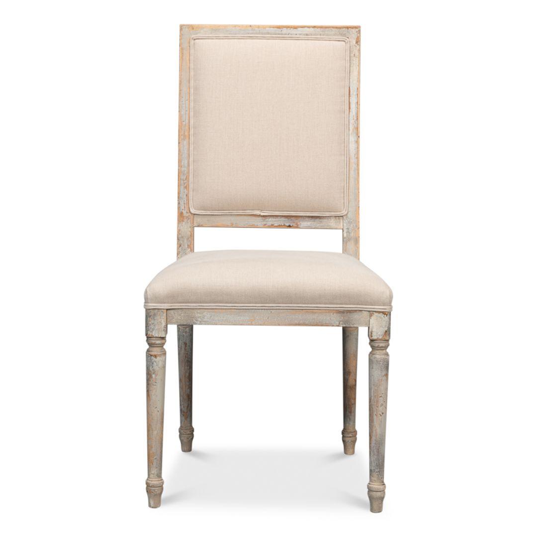 French Gray Louis XVI Side Chairs