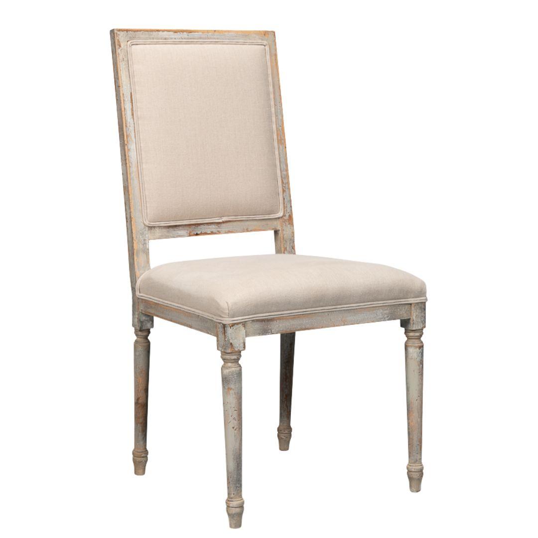 French Gray Louis XVI Side Chairs