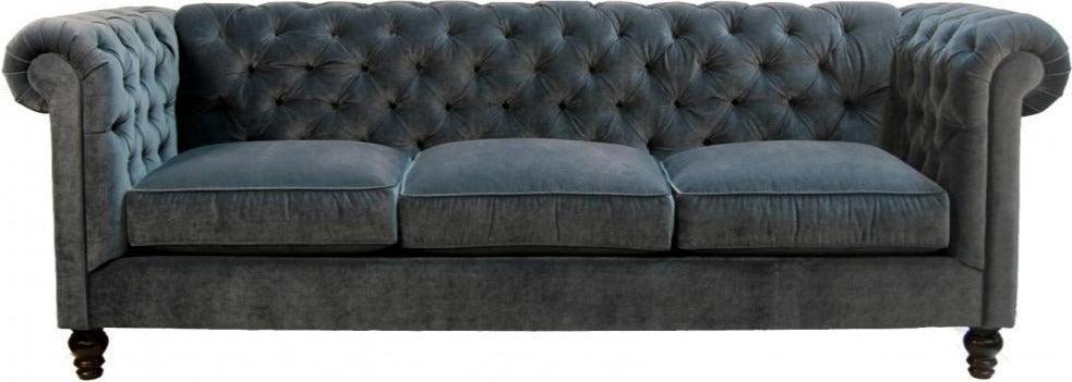 Grey Tufted Luxe Sofa - Belle Escape
