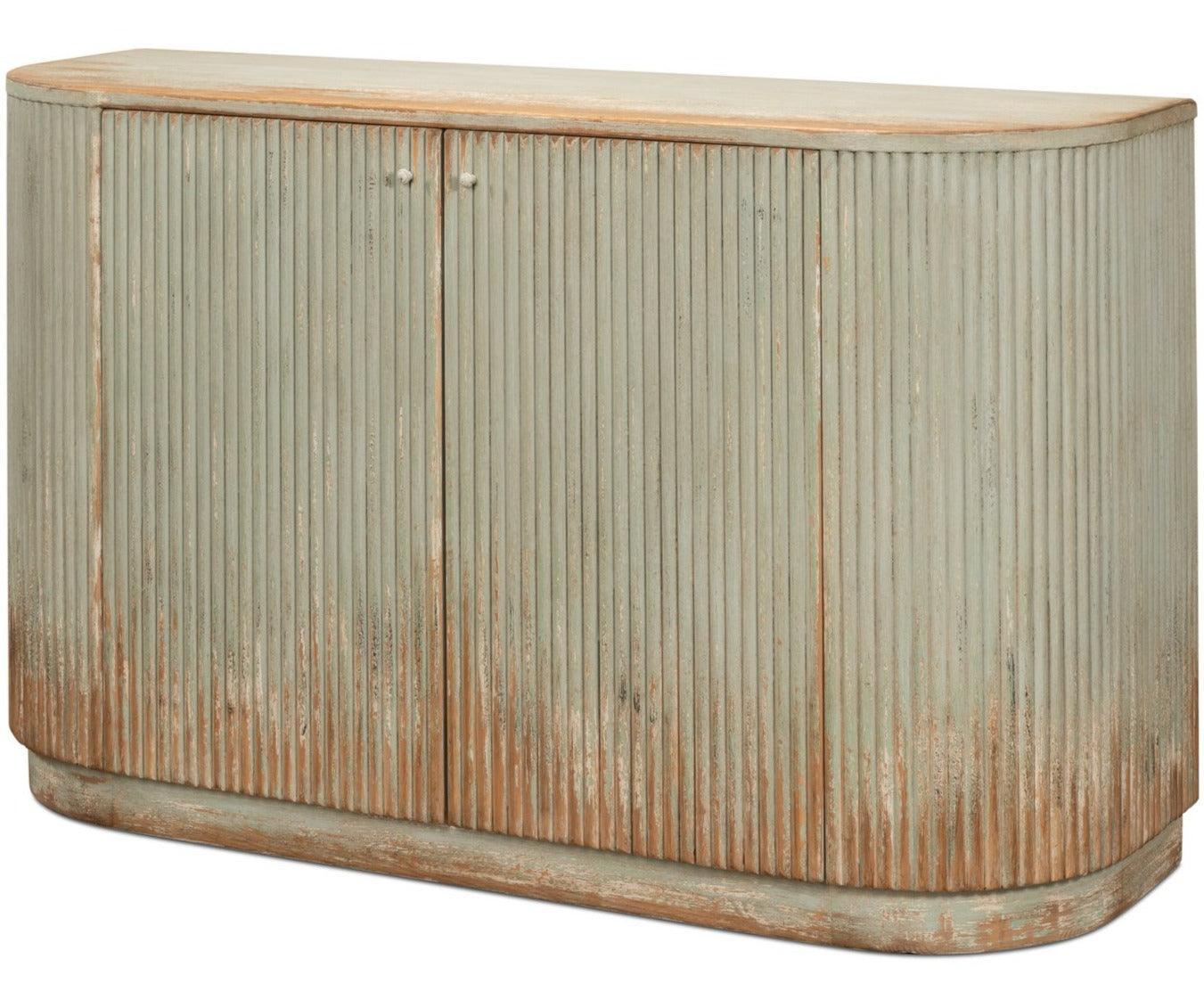 Halle Ribbed Sage Demilune Buffet - Belle Escape