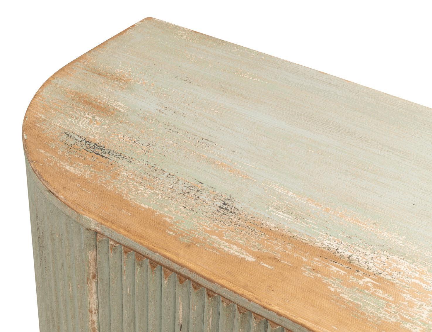 Halle Ribbed Sage Demilune Buffet - Belle Escape