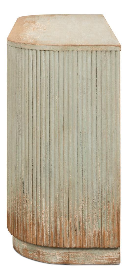 Halle Ribbed Sage Demilune Buffet - Belle Escape