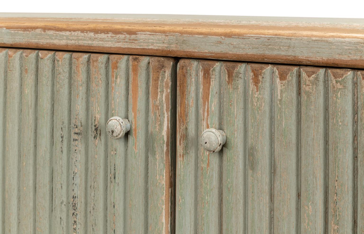 Halle Ribbed Sage Demilune Buffet - Belle Escape