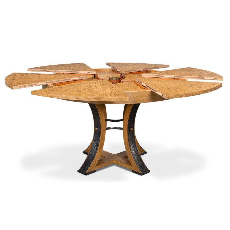 Heather Beige Tower Jupe Dining Table - Belle Escape