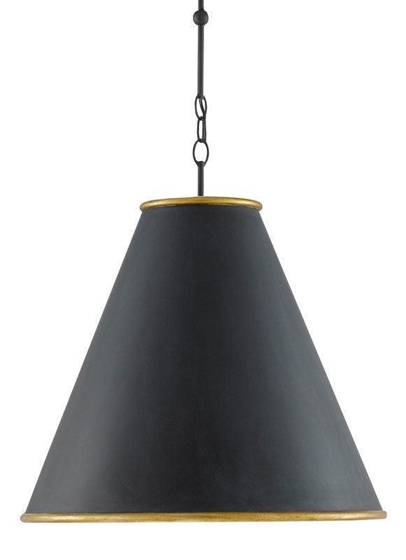 Industrial Black & Gold Iron Pendant - Belle Escape
