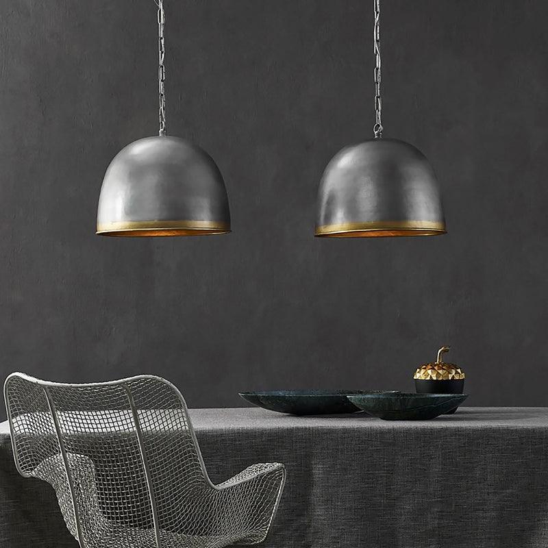 Industrial Chic Iron Bowl Pendant - Belle Escape