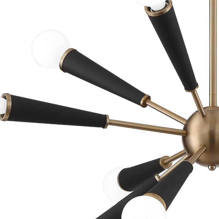 Industrial Zodiac Aged Brass Chandelier - Belle Escape