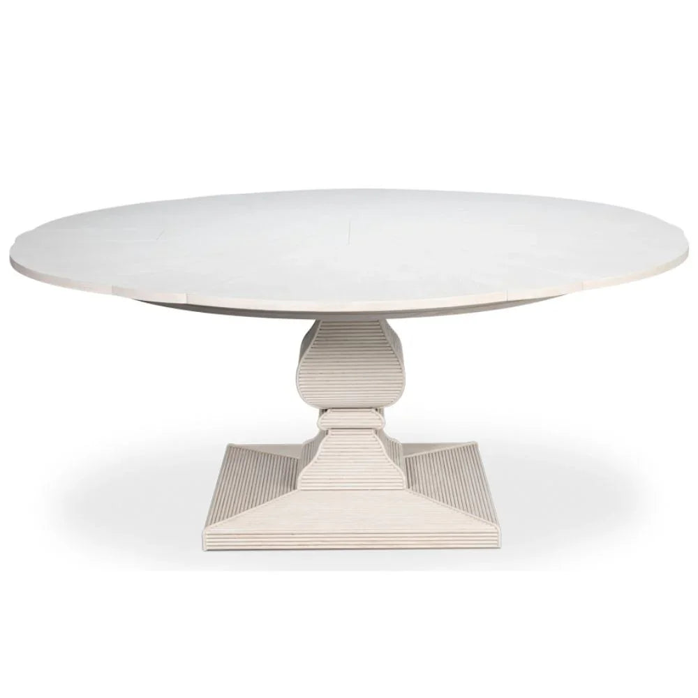 Equestrian White Jupe Expansion Dining Table