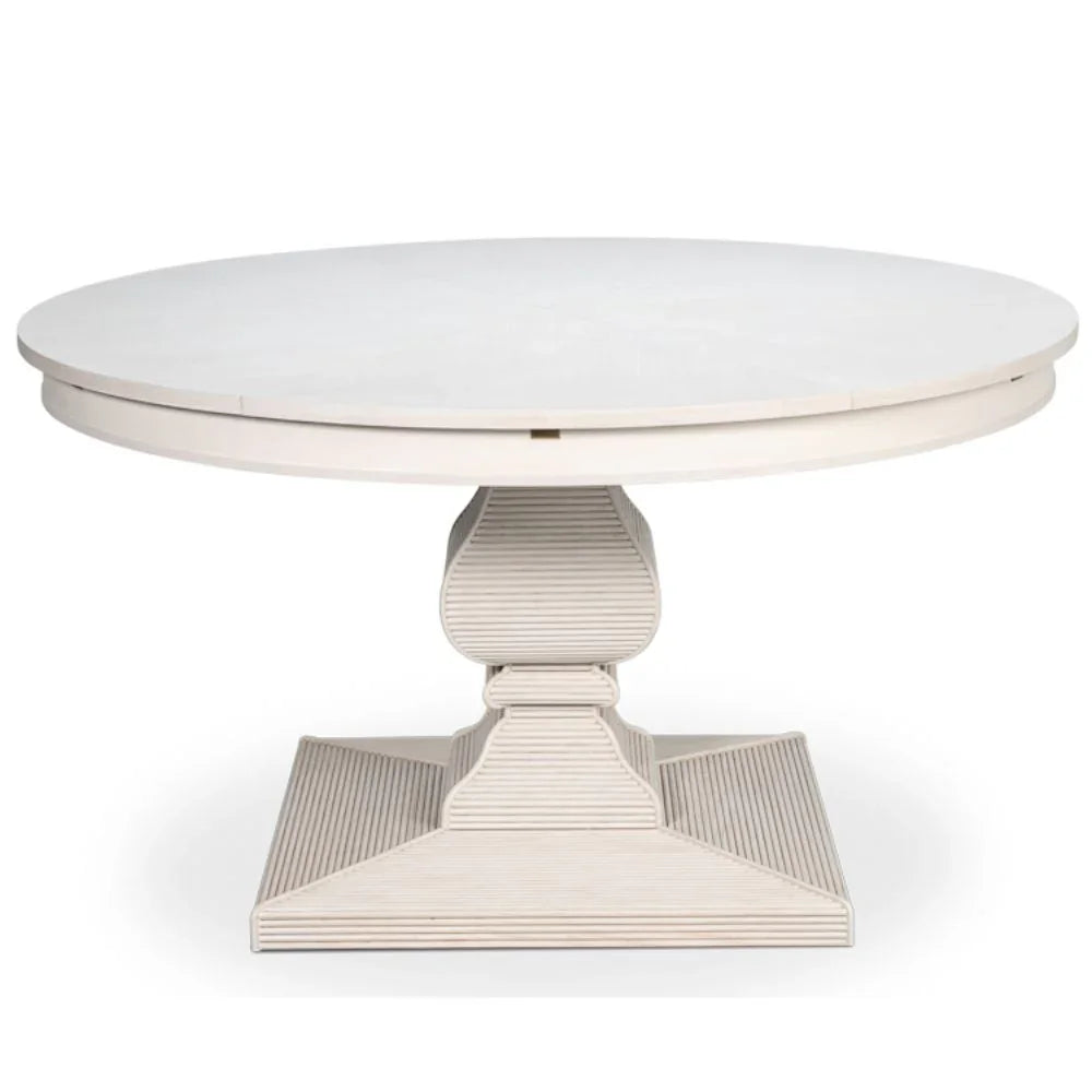 Equestrian White Jupe Expansion Dining Table