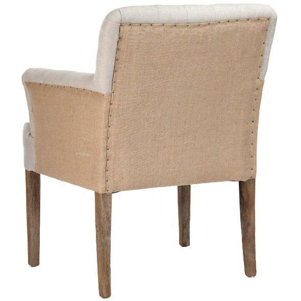 Jute and Linen Tufted Chair - Belle Escape