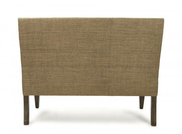 Jute Back Linen Contemporary Bench - Belle Escape
