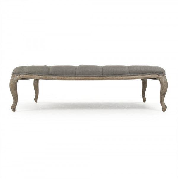 Large Gray Maison Tufted Ottoman - Belle Escape