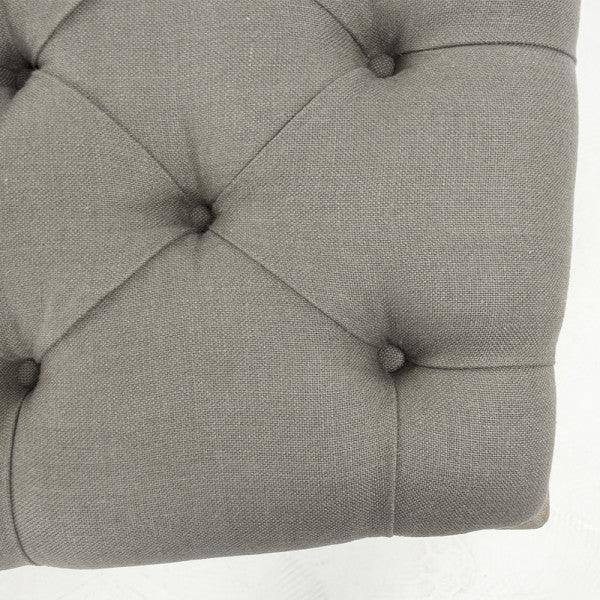 Large Gray Maison Tufted Ottoman - Belle Escape