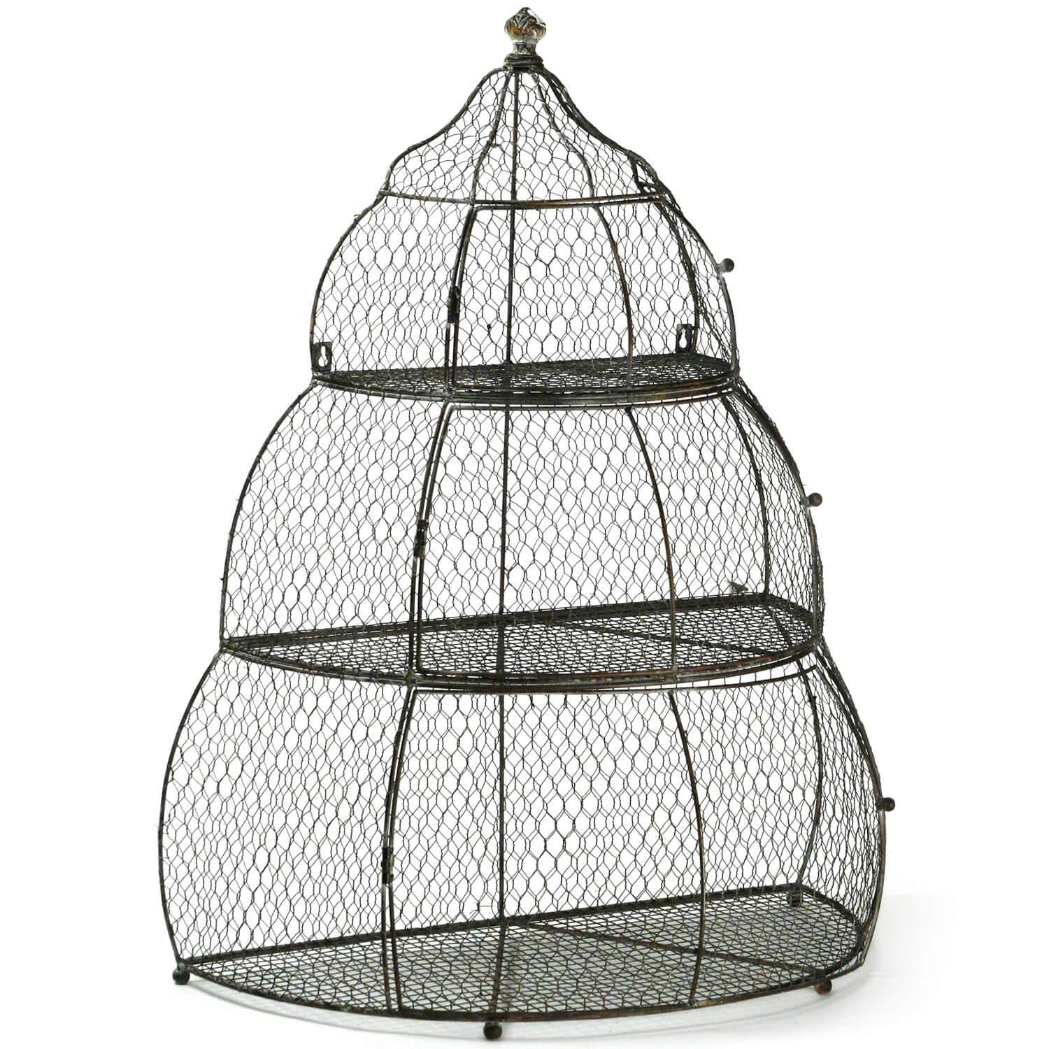 Large Iron Birdcage Aviary Shelf - Belle Escape