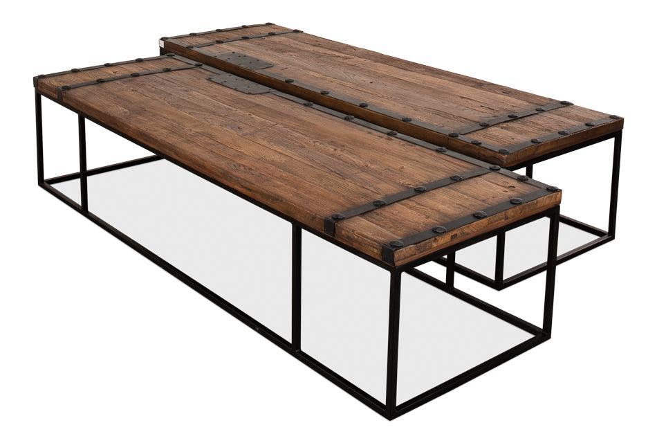 Large Wooden Chateau Doors Coffee Table - Belle Escape