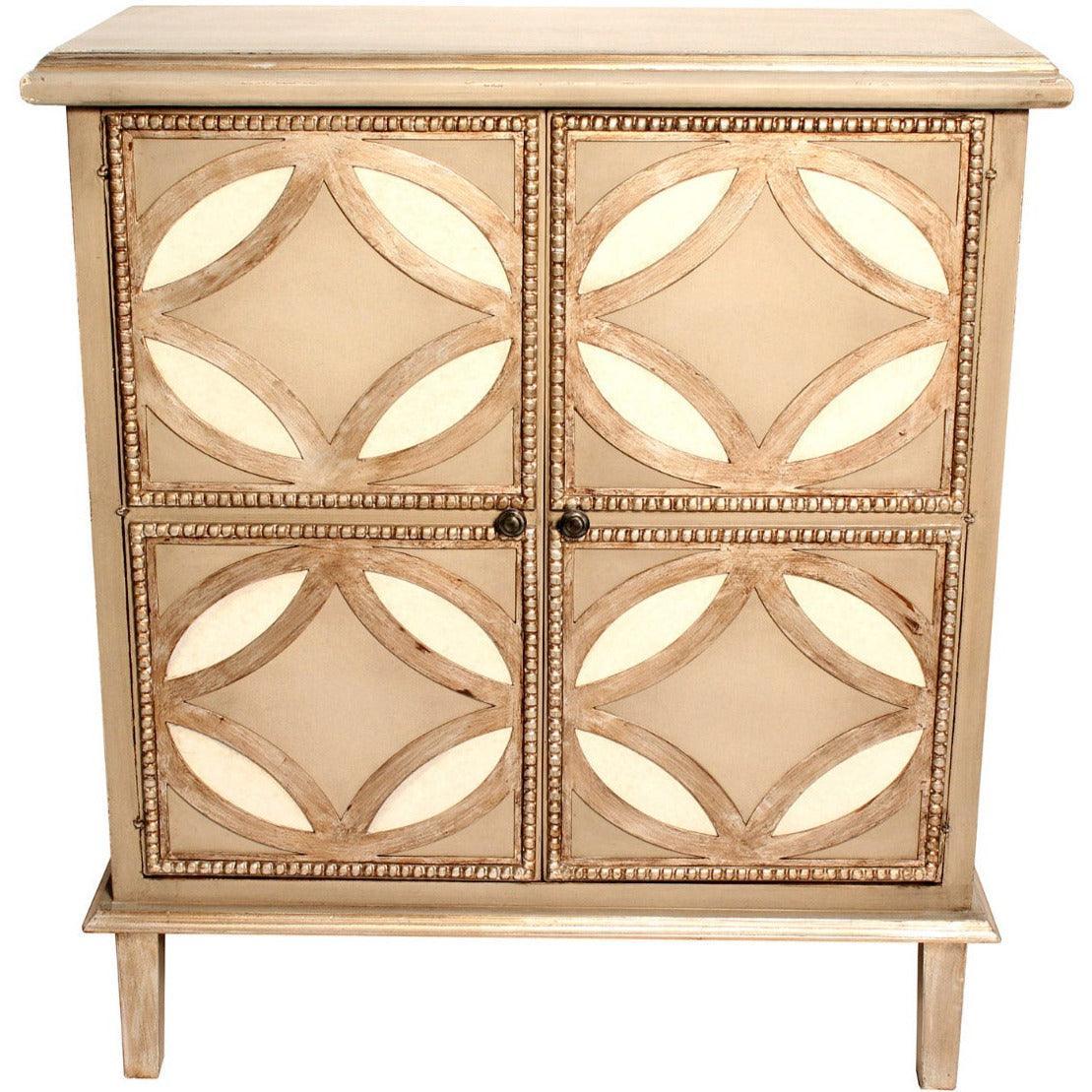 LaSalle Geometric 2-Door Carved Chest - Belle Escape