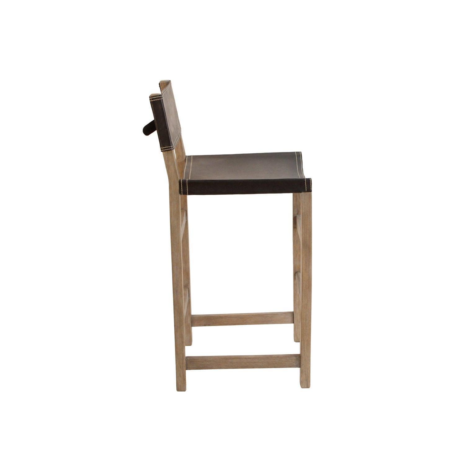 Leather Director Counter Stool - Belle Escape