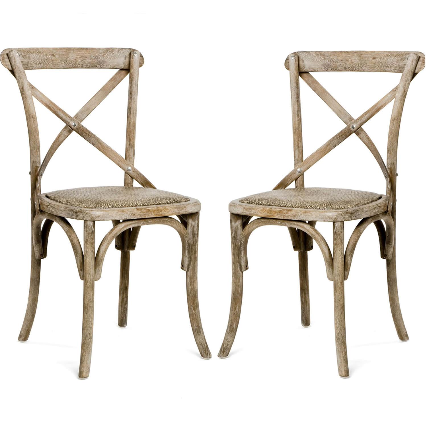 Limed Gray Parisian Cafe Chairs - Belle Escape