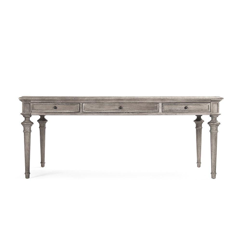 Limed Grey Oak Dining Table with Drawers - Belle Escape