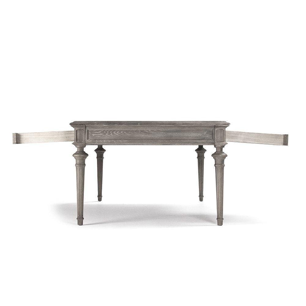 Limed Grey Oak Dining Table with Drawers - Belle Escape