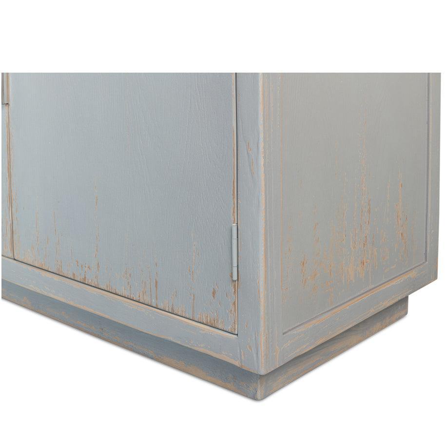 Long Patina Blue Buffet Cabinet - Belle Escape