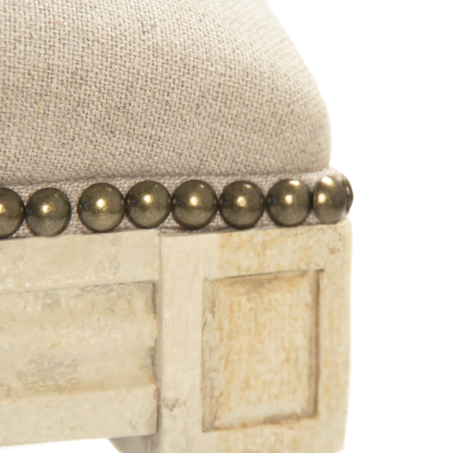 Louis Tufted Off White Bench - Belle Escape