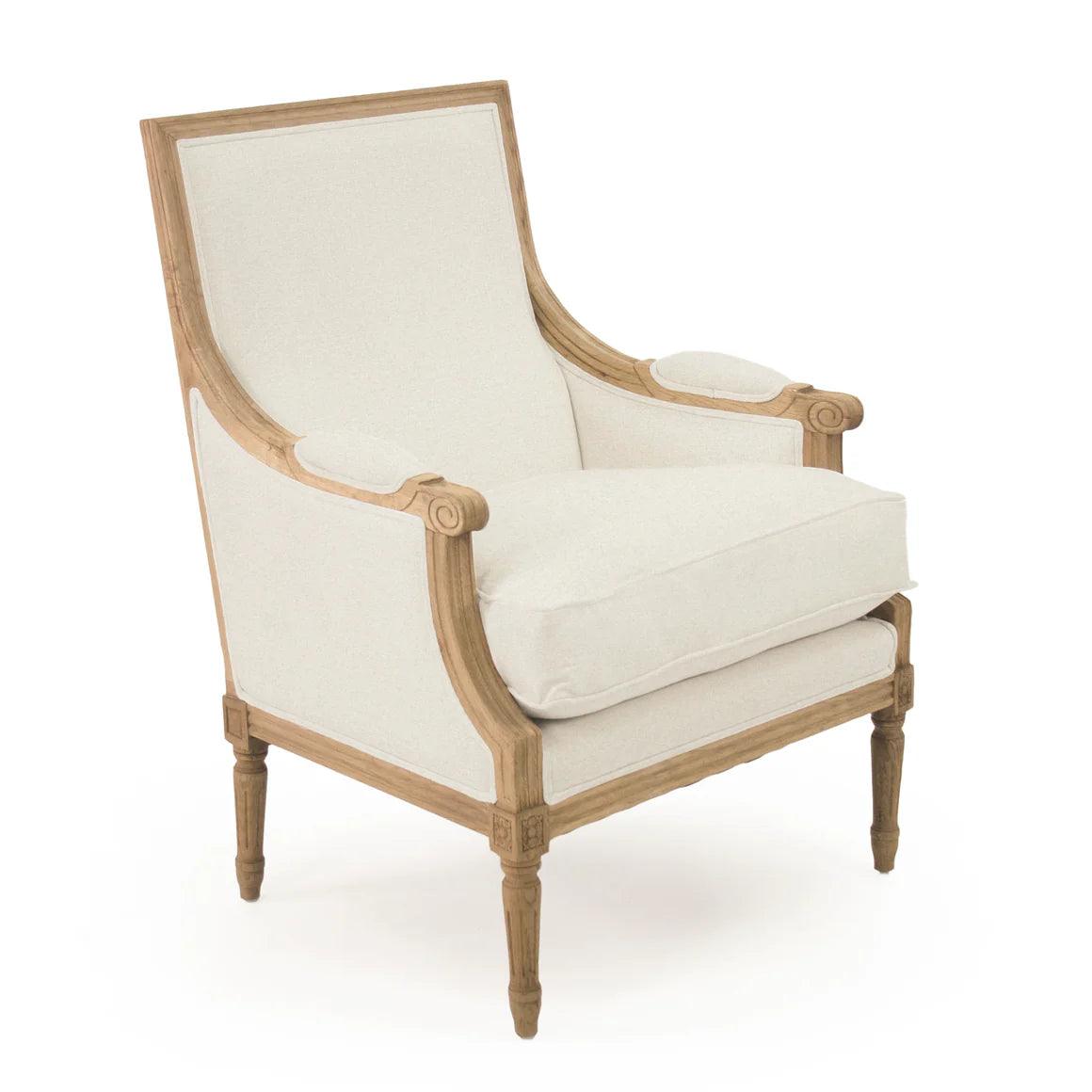 Louis Natural Off-White Club Chair