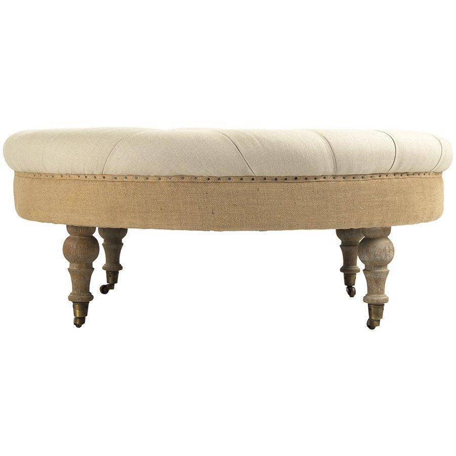Maison Tufted Round Ottoman - Belle Escape