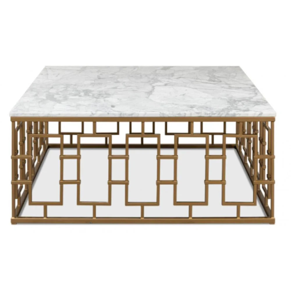 Brass Gate Italian Marble Cocktail Table