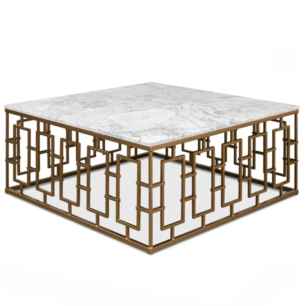 Brass Gate Italian Marble Cocktail Table