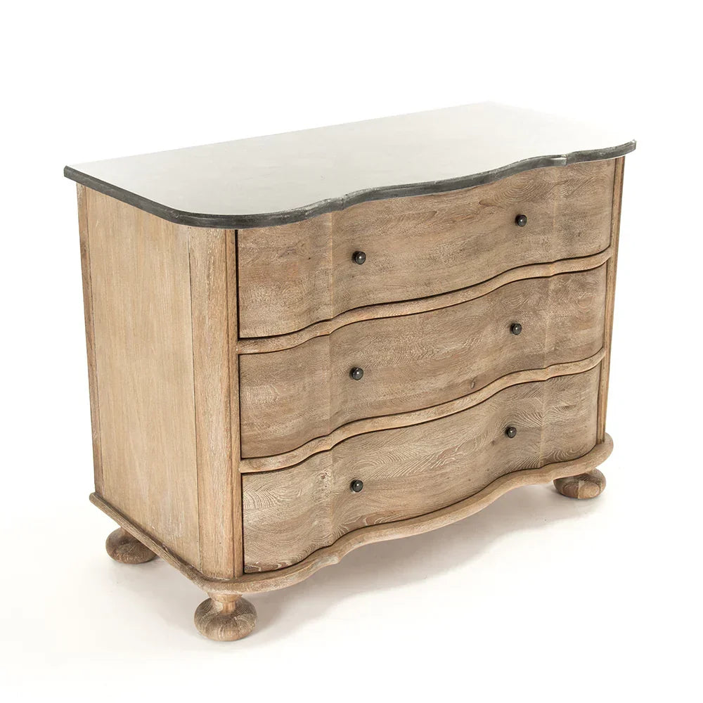 Stone Top Gray Oak Chest