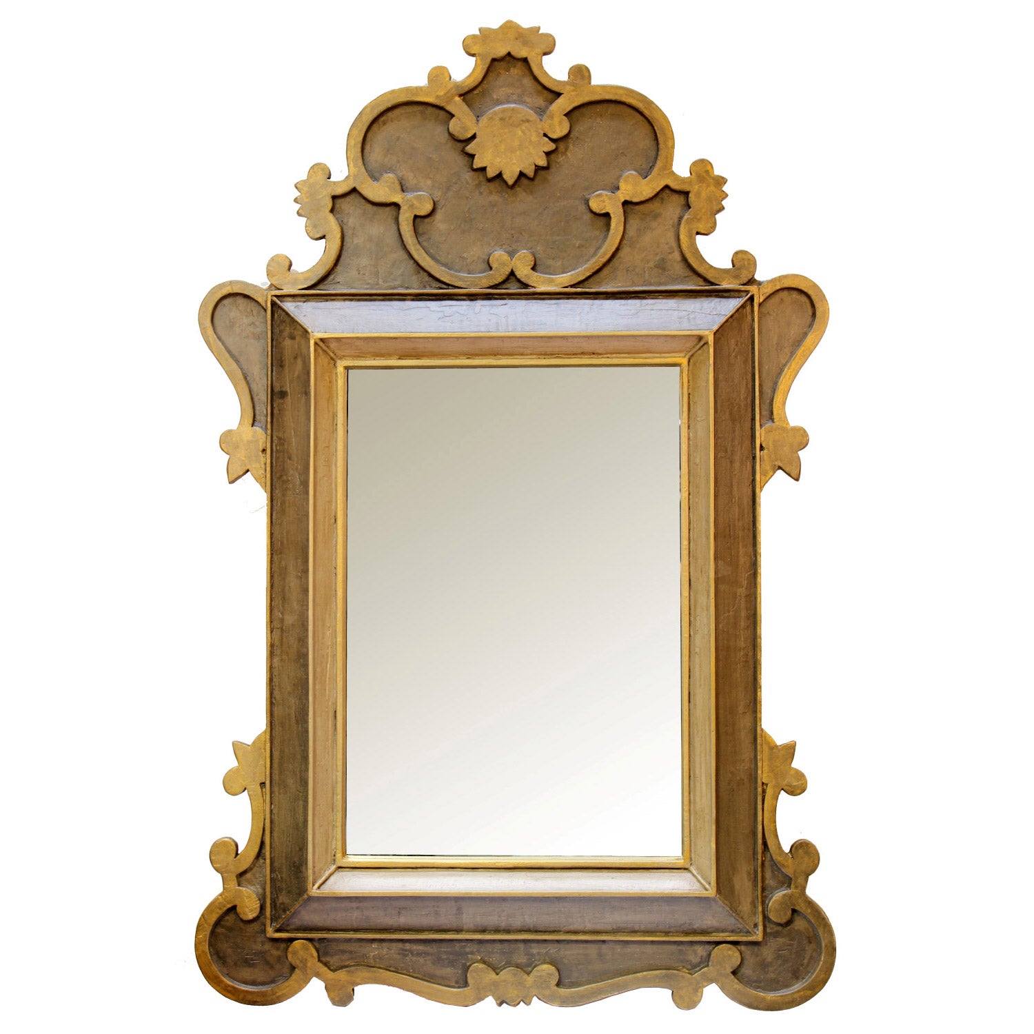 French Gilded Ornate Wall Mirror